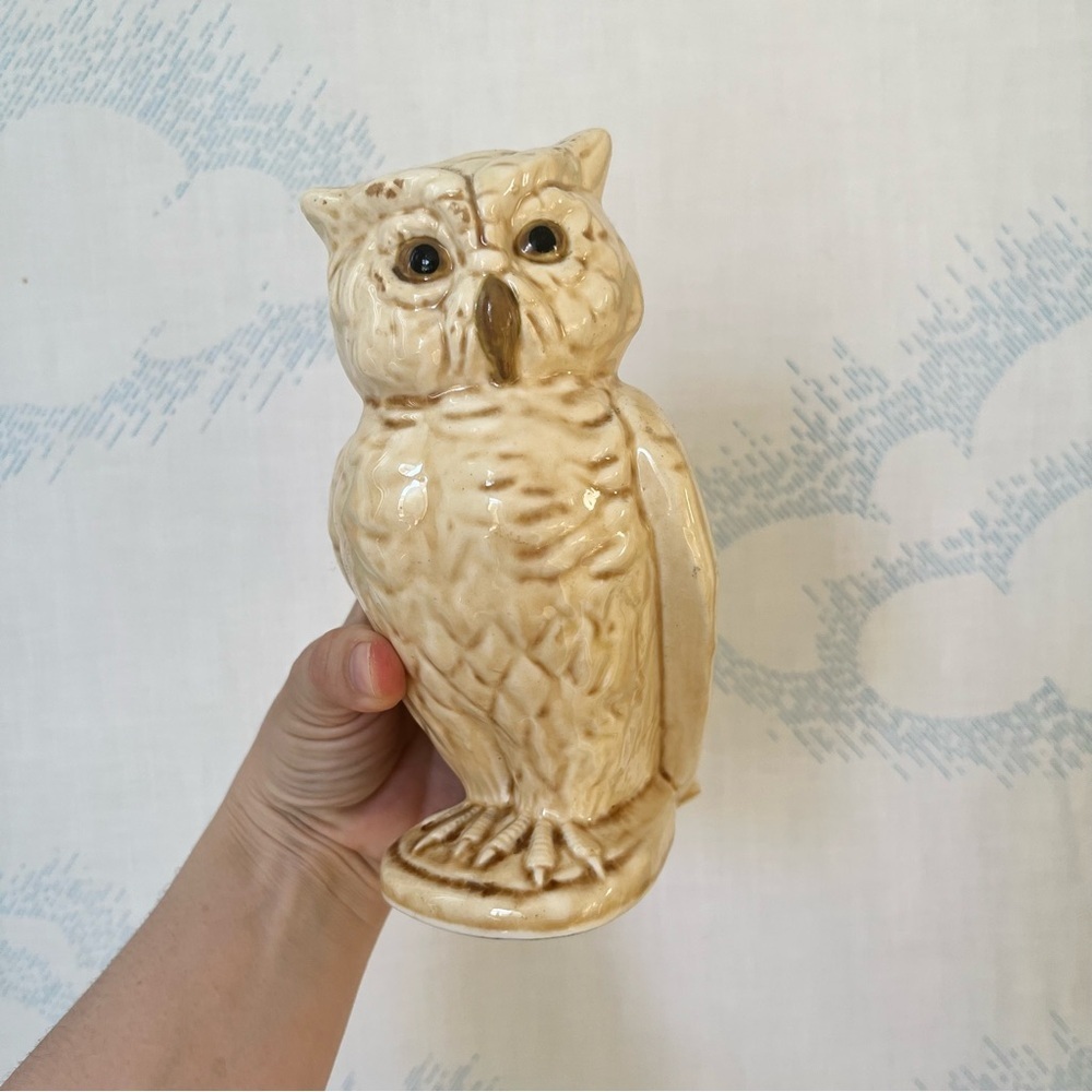 VINTAGE owl ceramic figure mcm made in Japan